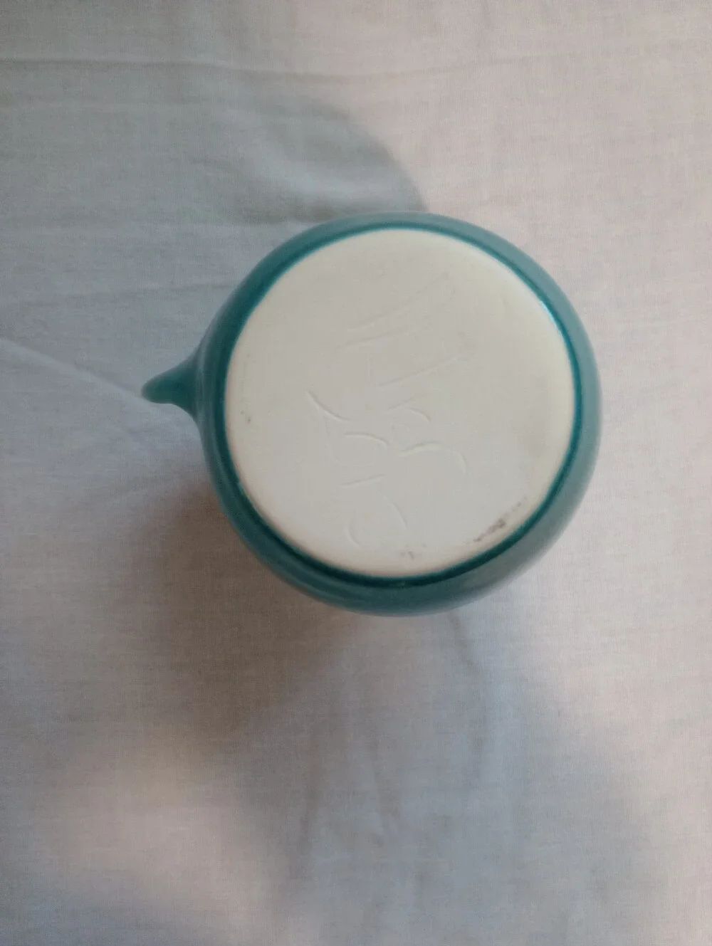 Neher Clay In Motion Ocean Tide Blue Brown Drip Glaze Right Hand Handwarmer Mug